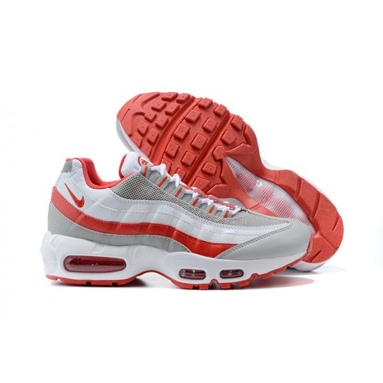 Mens Nike Air Max 95 TT White Red and Grey Sneakers