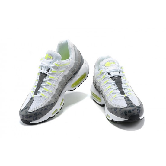 Mens Nike Air Max 95 TT White and Grey Sneakers