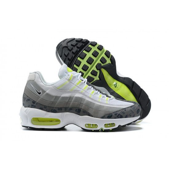 Mens Nike Air Max 95 TT White and Grey Sneakers