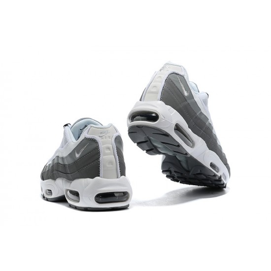 Mens Nike Air Max 95 TT White and Grey Sneakers