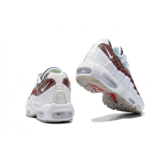 Mens Nike Air Max 95 TT White and Red Sneakers