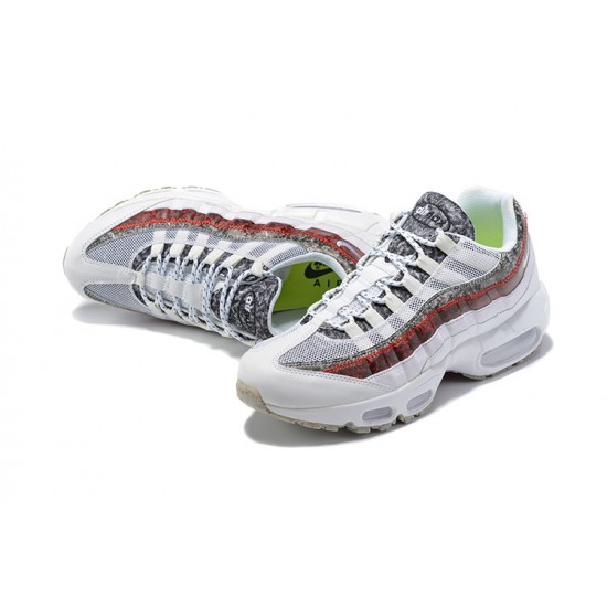 Mens Nike Air Max 95 TT White and Red Sneakers