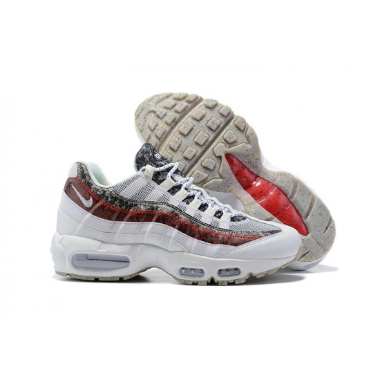 Mens Nike Air Max 95 TT White and Red Sneakers