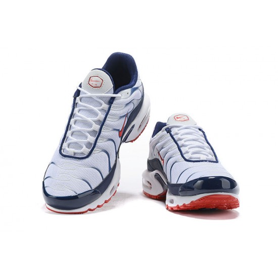 Air Max Plus Tn (M) Shoes  QS White Blue and Red