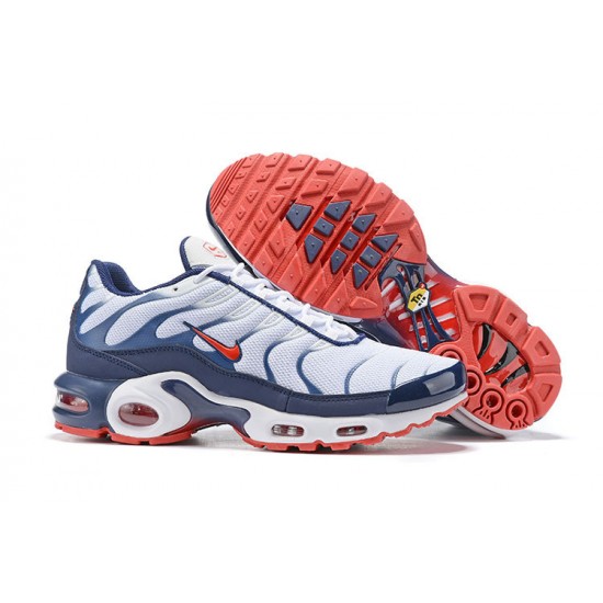 Air Max Plus Tn (M) Shoes  QS White Blue and Red