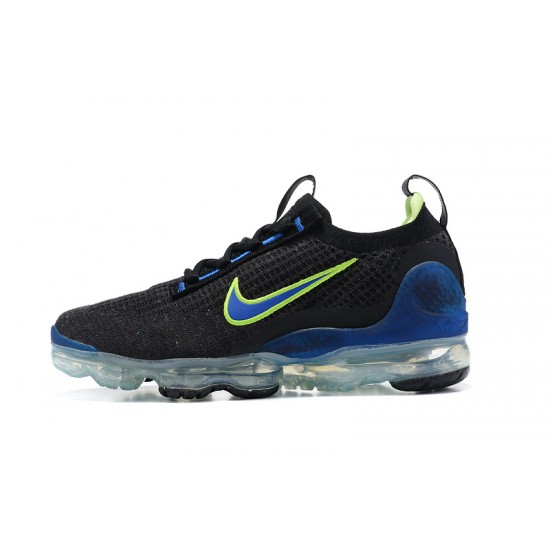 Air VaporMax 2021 Flyknit (W/M) Shoes Black Green and Blue