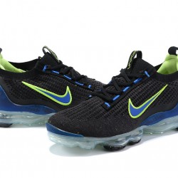 Air VaporMax 2021 Flyknit (W/M) Shoes Black Green and Blue