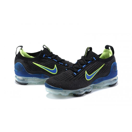 Air VaporMax 2021 Flyknit (W/M) Shoes Black Green and Blue