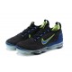 Air VaporMax 2021 Flyknit (W/M) Shoes Black Green and Blue