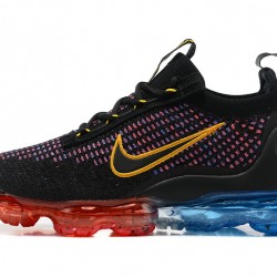 Air VaporMax 2021 Flyknit (W/M) Shoes Black Red and Blue