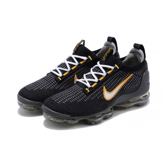 Air VaporMax 2021 Flyknit (W/M) Shoes Black Yellow DH4086-001