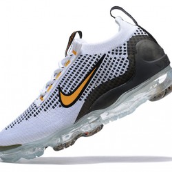 Air VaporMax 2021 Flyknit (W/M) Shoes White Yellow and Black