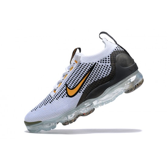 Air VaporMax 2021 Flyknit (W/M) Shoes White Yellow and Black