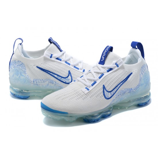 Air VaporMax 2021 Flyknit (W/M) Shoes White and Blue