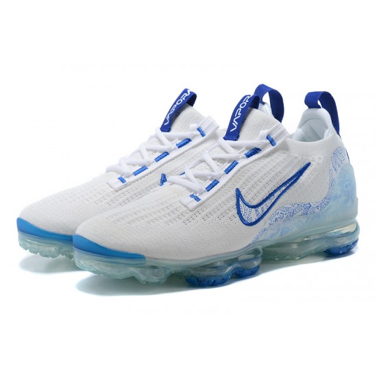 Air VaporMax 2021 Flyknit (W/M) Shoes White and Blue