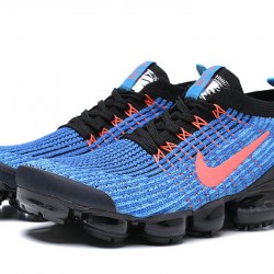 Womens/Mens Nike Air VaporMax Flyknit 3 Black Blue Sneakers AJ6900-015