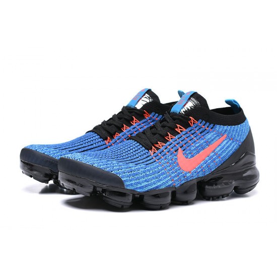 Womens/Mens Nike Air VaporMax Flyknit 3 Black Blue Sneakers AJ6900-015