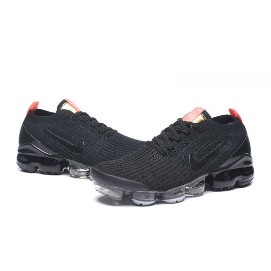 Womens/Mens Nike Air VaporMax Flyknit 3 Black Orange Sneakers