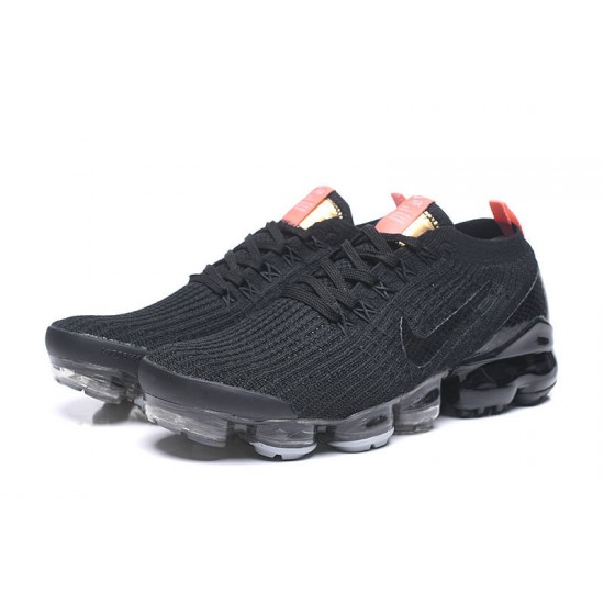 Womens/Mens Nike Air VaporMax Flyknit 3 Black Orange Sneakers