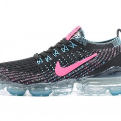 Womens/Mens Nike Air VaporMax Flyknit 3 Black Pink Sneakers AJ5910-101