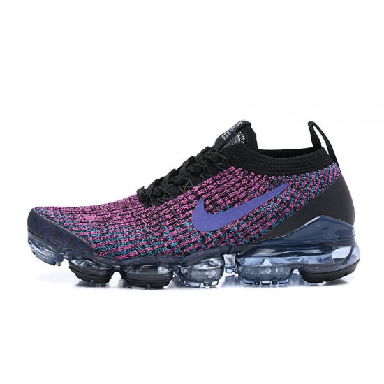 Womens/Mens Nike Air VaporMax Flyknit 3 Black Purple Sneakers AJ6900-009