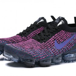 Womens/Mens Nike Air VaporMax Flyknit 3 Black Purple Sneakers AJ6900-009