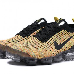 Womens/Mens Nike Air VaporMax Flyknit 3 Black Yellow Sneakers  AJ6900-006