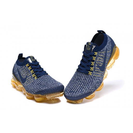 Womens/Mens Nike Air VaporMax Flyknit 3 Blue Yellow  Sneakers AJ6900-444