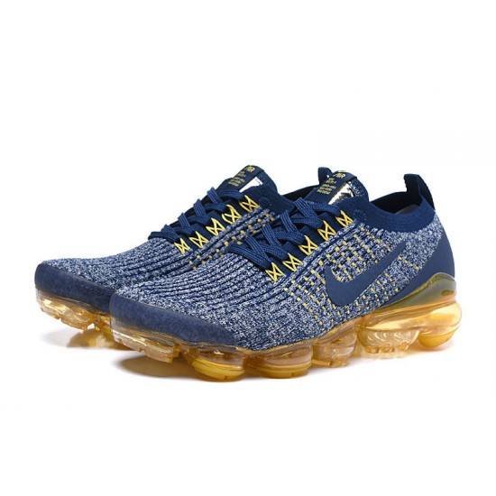 Womens/Mens Nike Air VaporMax Flyknit 3 Blue Yellow  Sneakers AJ6900-444