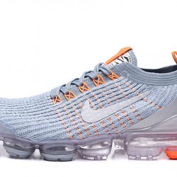 Womens/Mens Nike Air VaporMax Flyknit 3 Grey Orange Sneakers AJ6900-003