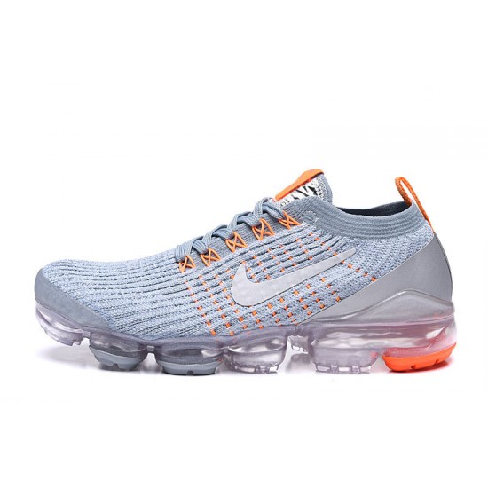 Womens/Mens Nike Air VaporMax Flyknit 3 Grey Orange Sneakers AJ6900-003