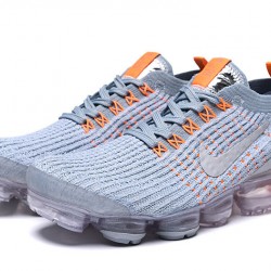 Womens/Mens Nike Air VaporMax Flyknit 3 Grey Orange Sneakers AJ6900-003