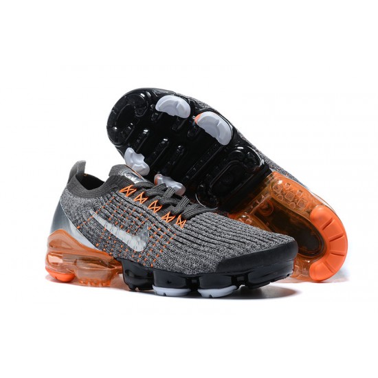 Womens/Mens Nike Air VaporMax Flyknit 3 Grey Orange Sneakers AJ6900-024