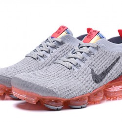 Womens/Mens Nike Air VaporMax Flyknit 3 Grey Red Sneakers AJ6900-600