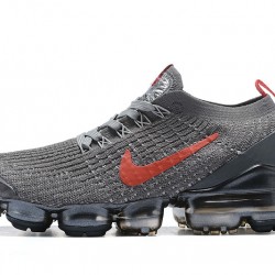 Womens/Mens Nike Air VaporMax Flyknit 3 Grey Red Sneakers CT1270-001