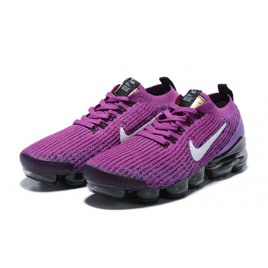 Womens/Mens Nike Air VaporMax Flyknit 3 Purple Black Sneakers AJ6900-502