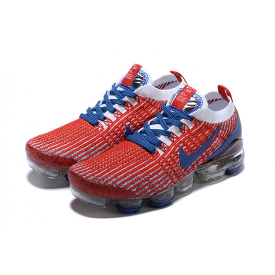 Womens/Mens Nike Air VaporMax Flyknit 3 Red Blue Sneakers CW5585-100