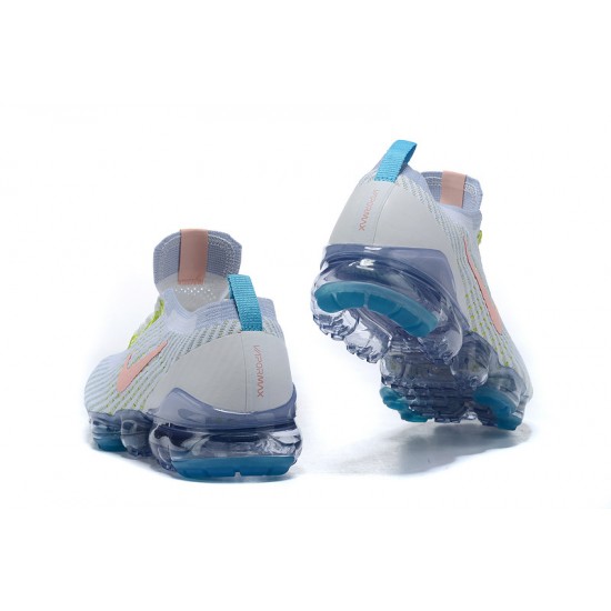 Womens/Mens Nike Air VaporMax Flyknit 3 White Blue Sneakers AJ6900-003