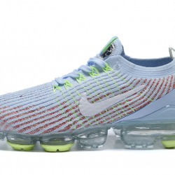 Womens/Mens Nike Air VaporMax Flyknit 3 White Blue Sneakers AJ6910-200