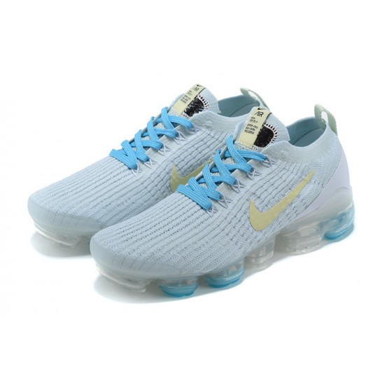 Womens/Mens Nike Air VaporMax Flyknit 3 White Blue Sneakers AJ6910-500