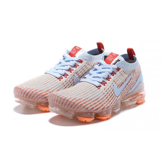 Womens/Mens Nike Air VaporMax Flyknit 3 White Orange Sneakers AJ6910-400