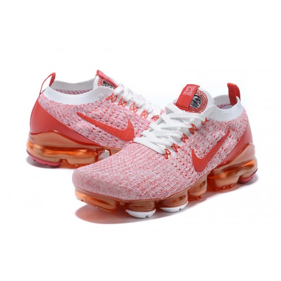 Womens Nike Air VaporMax Flyknit 3 Pink Red Sneakers CK0730-188