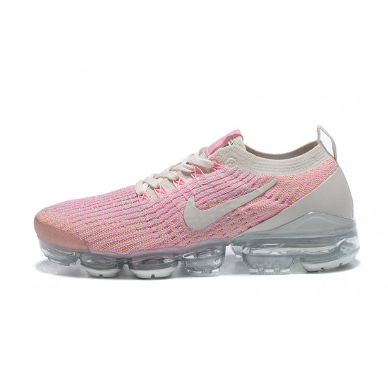 Womens Nike Air VaporMax Flyknit 3 Pink White Sneakers AJ6910-008