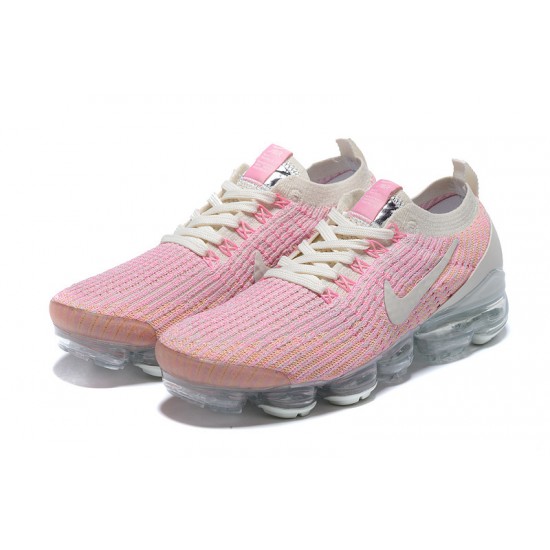 Womens Nike Air VaporMax Flyknit 3 Pink White Sneakers AJ6910-008