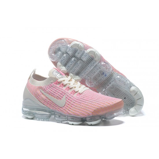 Womens Nike Air VaporMax Flyknit 3 Pink White Sneakers AJ6910-008