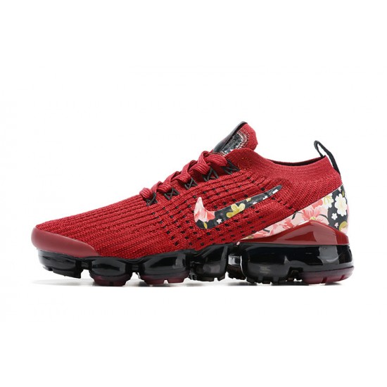 Womens Nike Air VaporMax Flyknit 3 Red Black Sneakers CT1274 -600