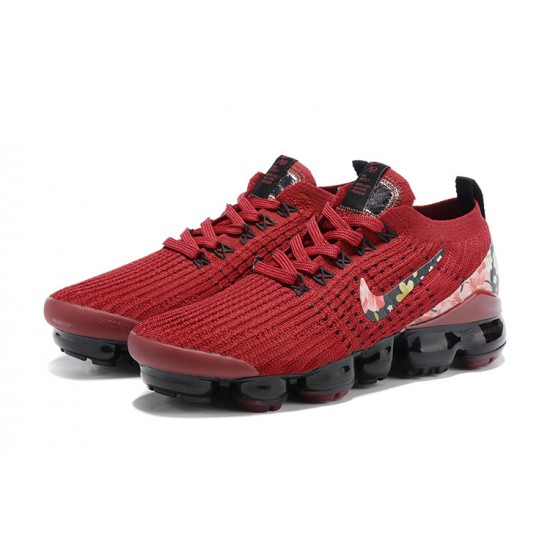 Womens Nike Air VaporMax Flyknit 3 Red Black Sneakers CT1274 -600