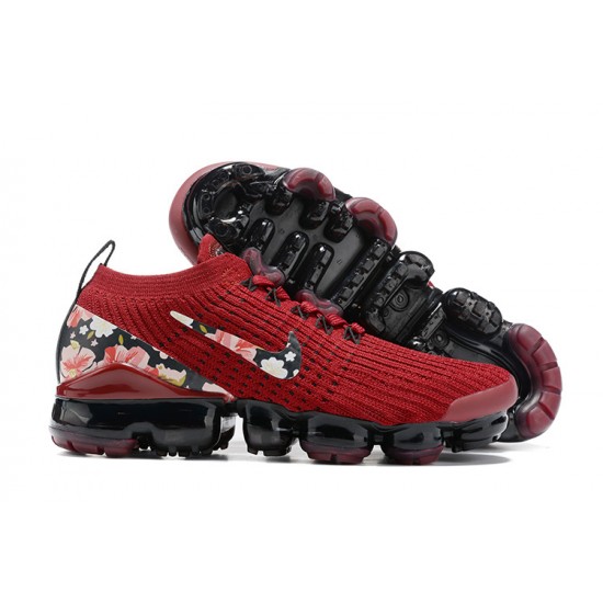 Womens Nike Air VaporMax Flyknit 3 Red Black Sneakers CT1274 -600