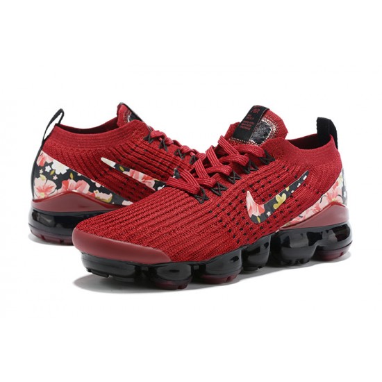 Womens Nike Air VaporMax Flyknit 3 Red Black Sneakers CT1274 -600