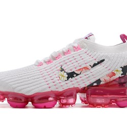 Womens Nike Air VaporMax Flyknit 3 White Pink Sneakers AJ6910-601